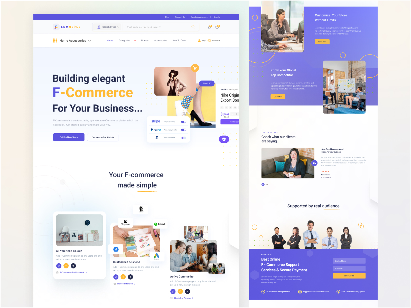 F-commerce Website